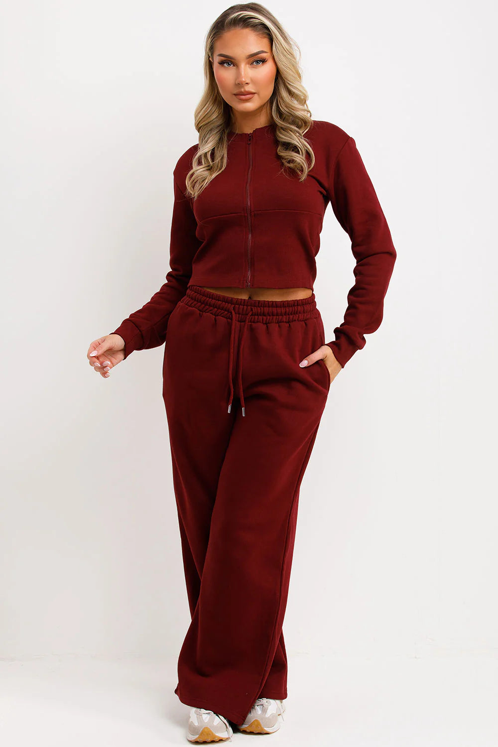 Corset Zip Up Sweatshirt and Joggers Tracksuit