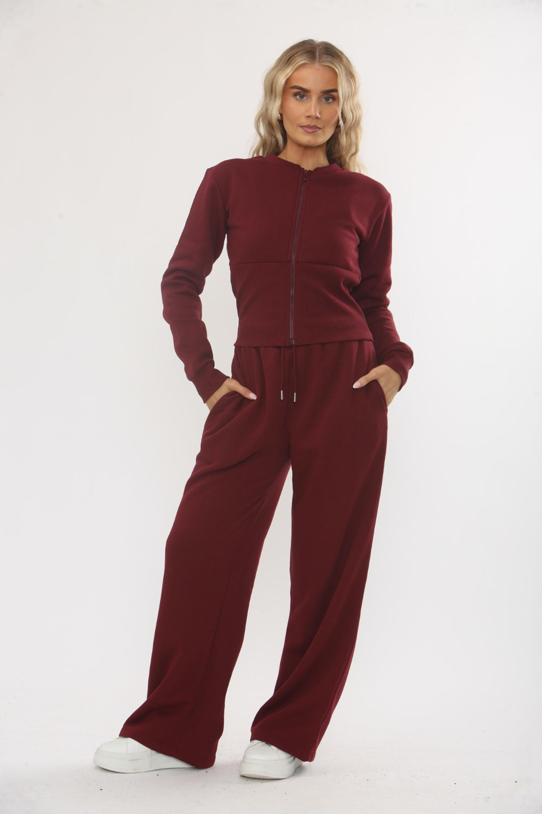 Corset Zip Up Sweatshirt and Joggers Tracksuit