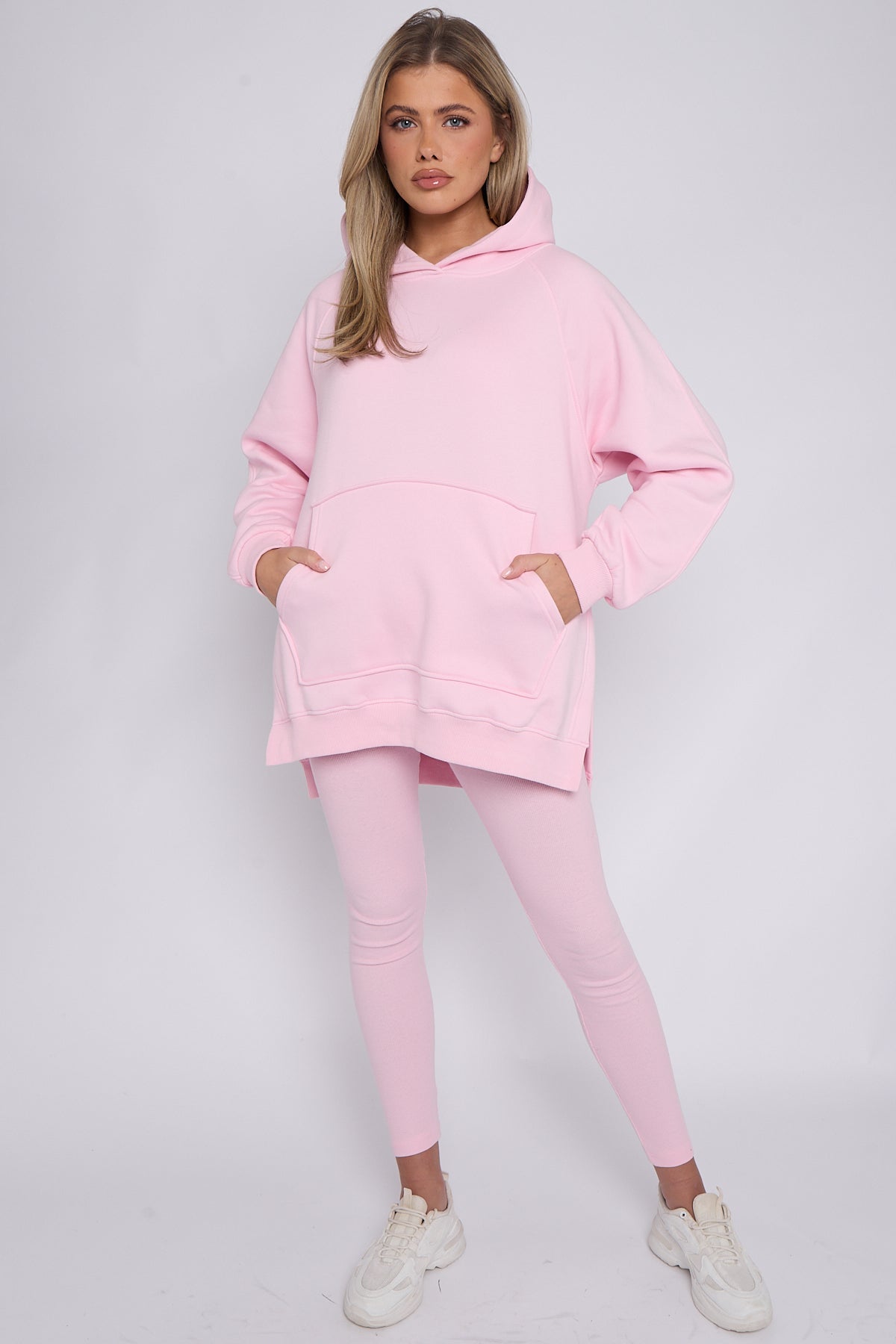 Oversized Hoodie & Ribbed Leggings Set - 19 colours