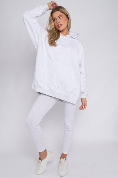 Oversized Hoodie & Ribbed Leggings Set - 19 colours
