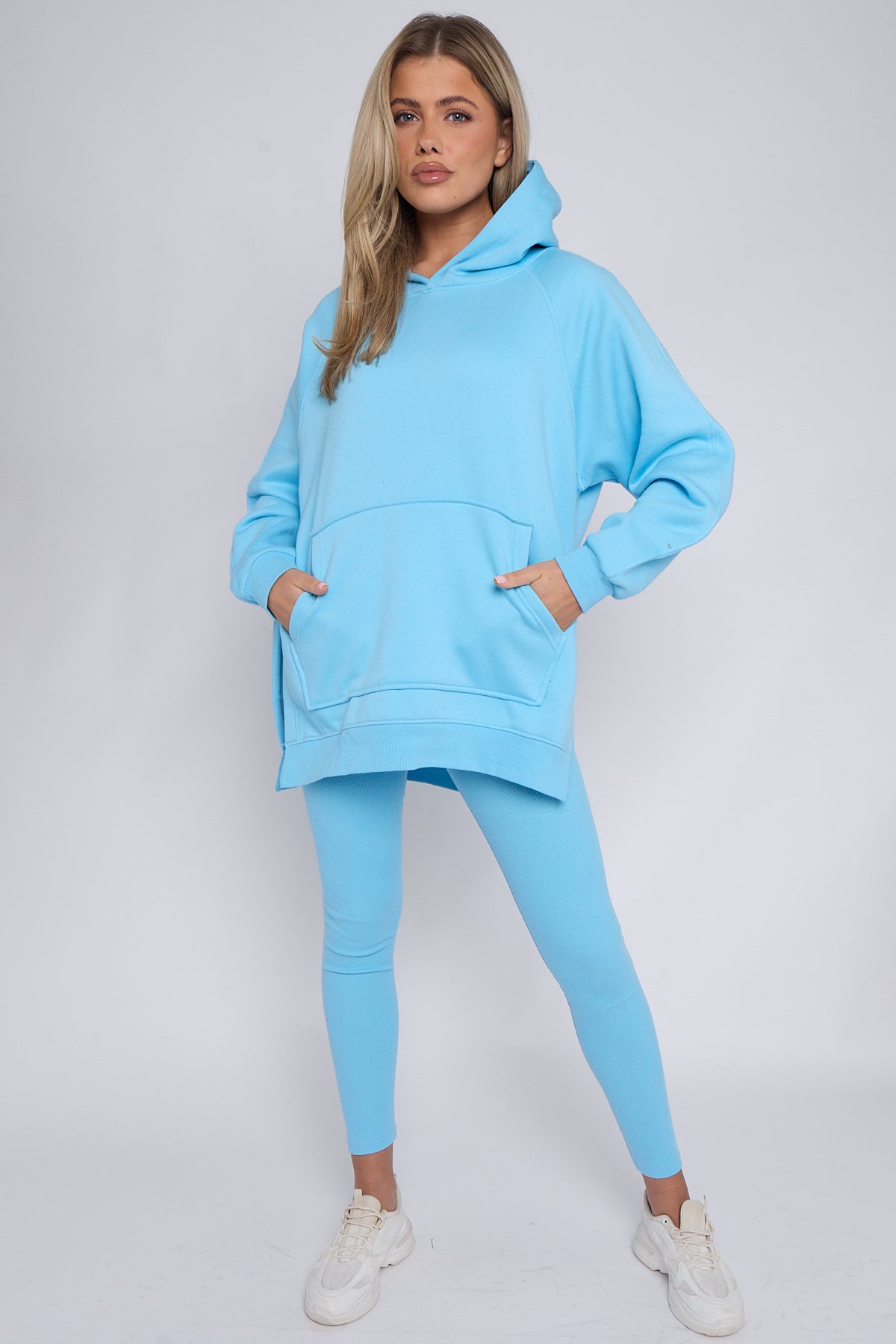 Oversized Hoodie & Ribbed Leggings Set - 19 colours