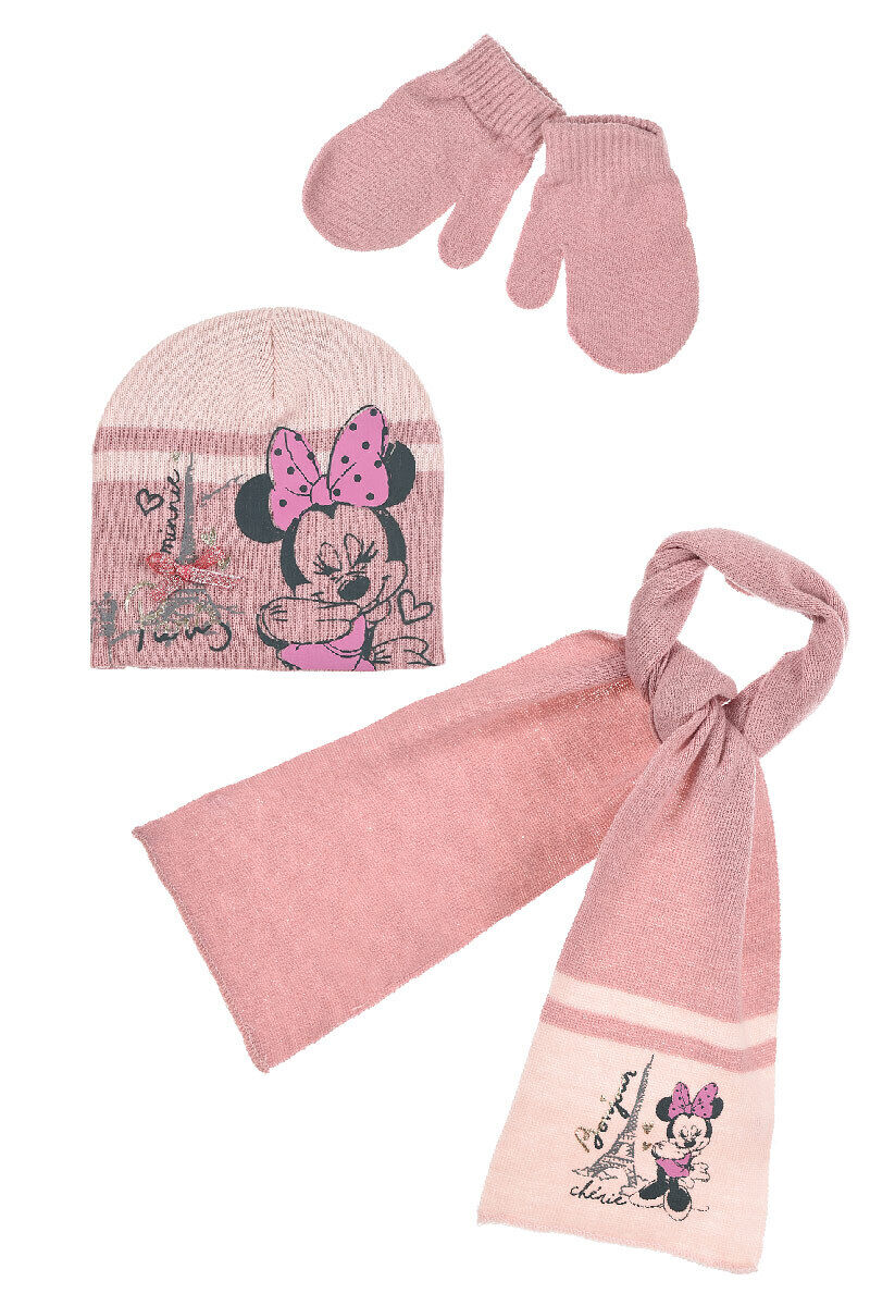 Disney Minnie Mouse Hat Scarf & Gloves Set