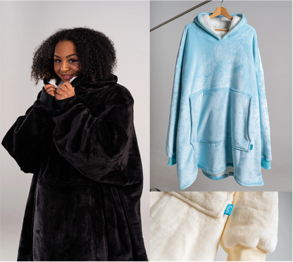 Oversized Hoodie Extra Thick Sherpa Fleece Lined Soft Blanket Hoodies UK Stock