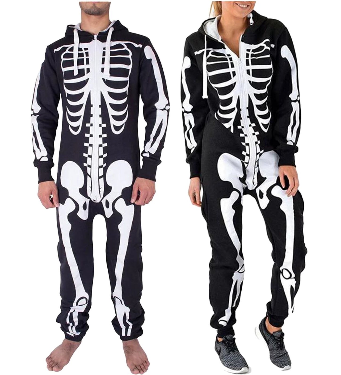 Unisex Adult Skeleton Onesie Jumpsuit
