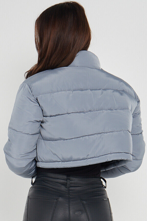 Cropped Puffer Coat Padded Quilted Jacket