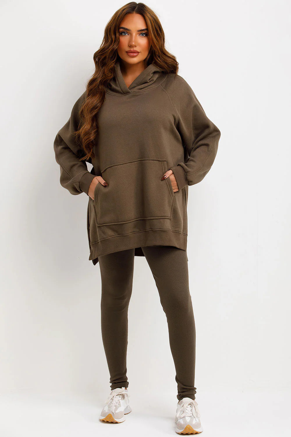 Oversized Hoodie & Ribbed Leggings Set - 19 colours