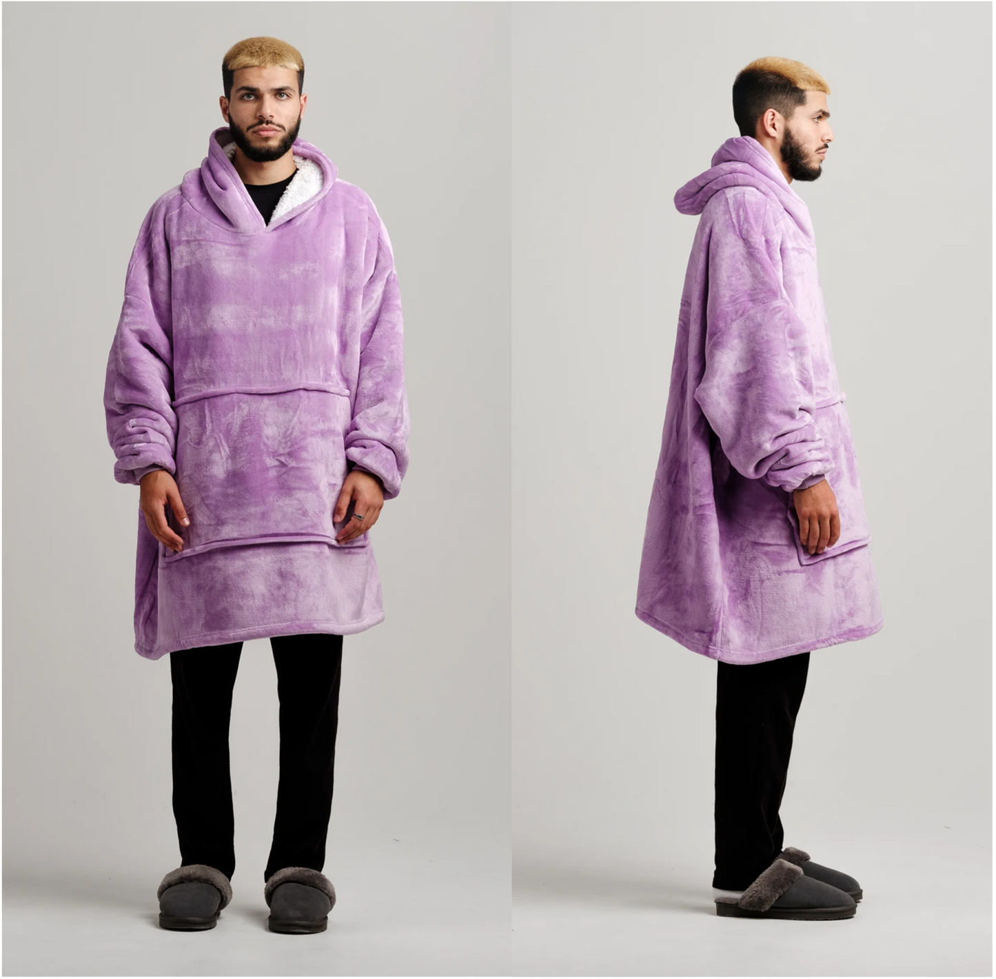 Oversized Hoodie Extra Thick Sherpa Fleece Lined Soft Blanket Hoodies UK Stock