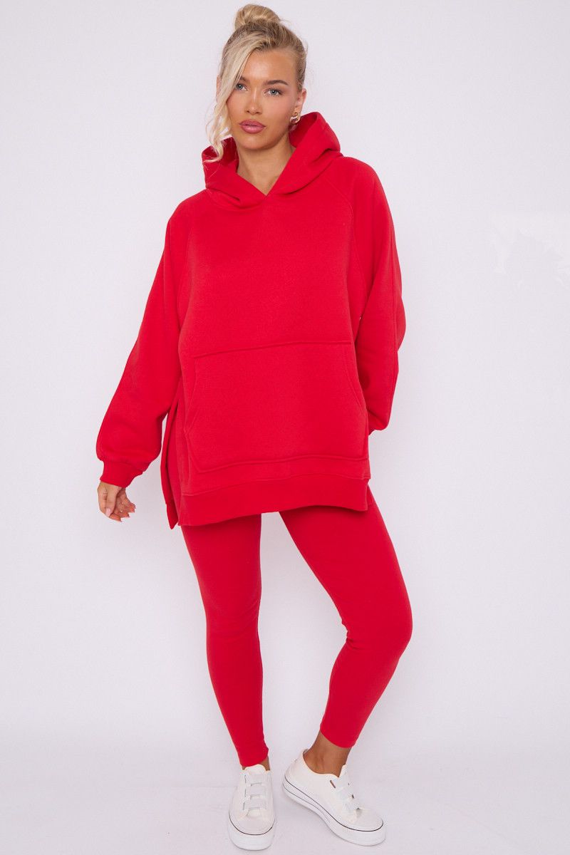 Oversized Hoodie & Ribbed Leggings Set - 19 colours