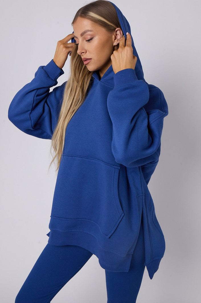 Oversized Hoodie & Ribbed Leggings Set - 19 colours