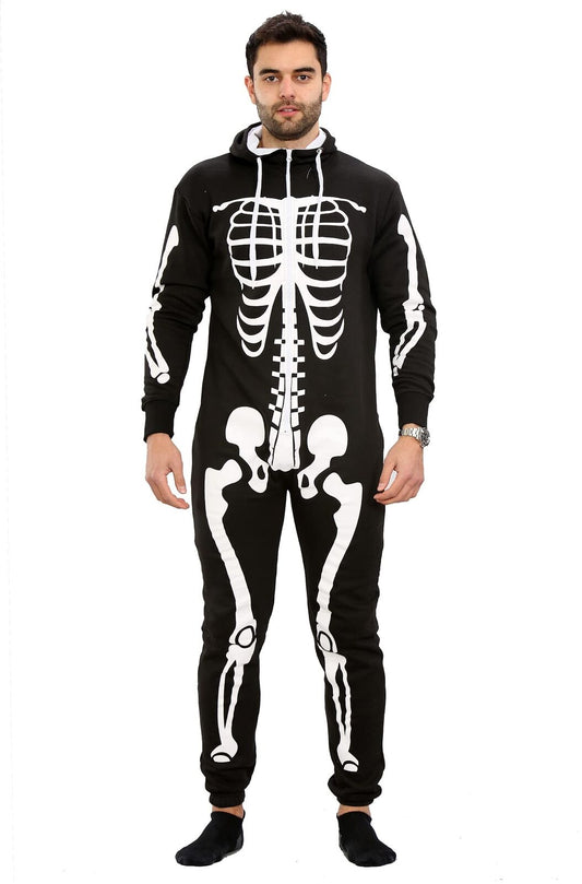 Unisex Adult Skeleton Onesie Jumpsuit