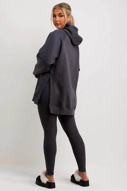 Oversized Hoodie & Ribbed Leggings Set - 19 colours