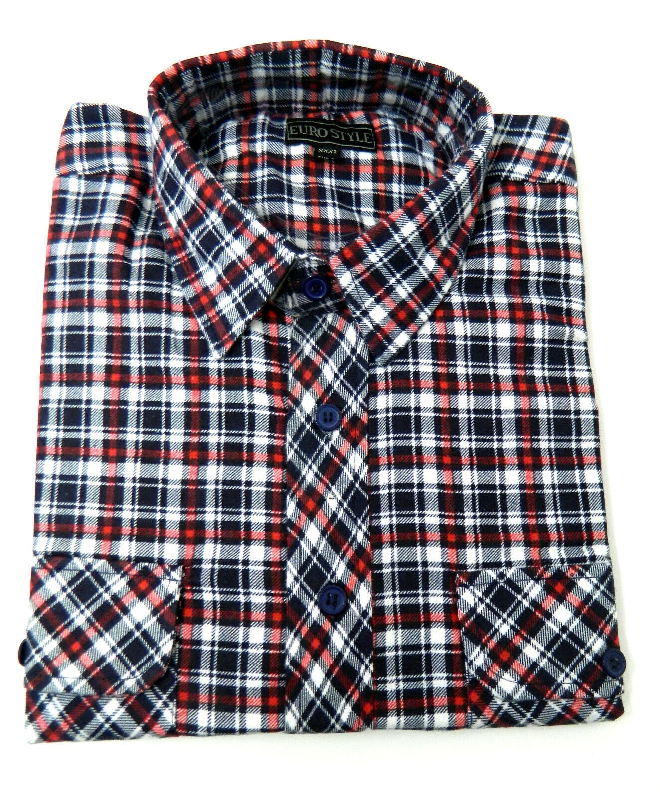 Men's Lumberjack Flannel Shirt In Small Red & Navy Check.