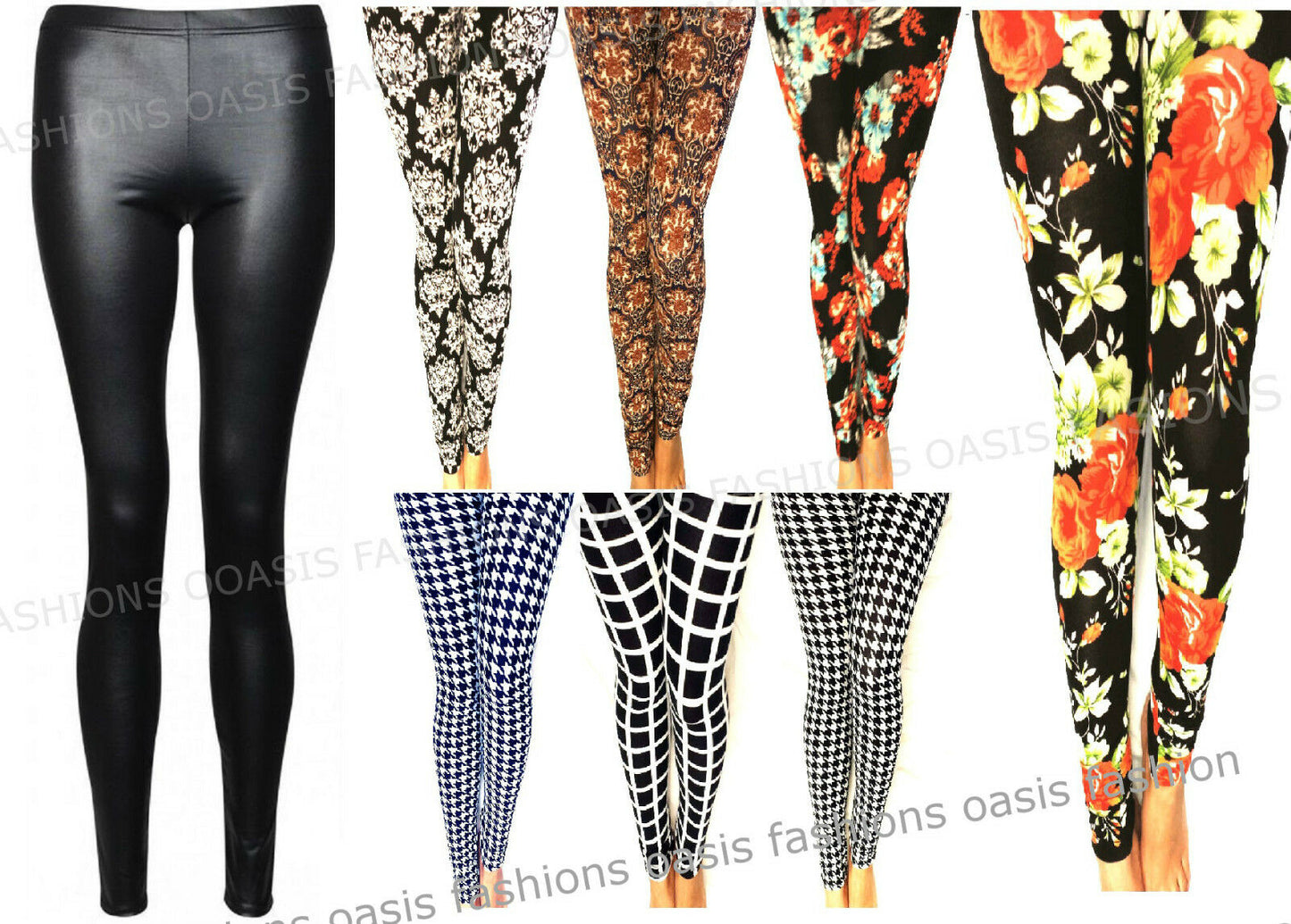 ladies Patterned Leggings. Available In Multiple Designs. Sizing Starts At Small To Large (UK 8-14)