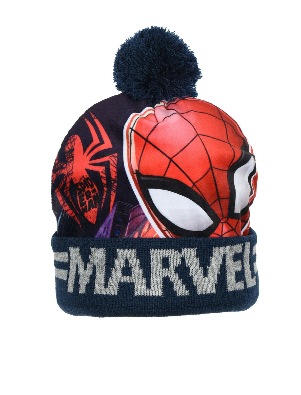 Spiderman Beanie Hat In Navy blue, Perfect For The Winter.