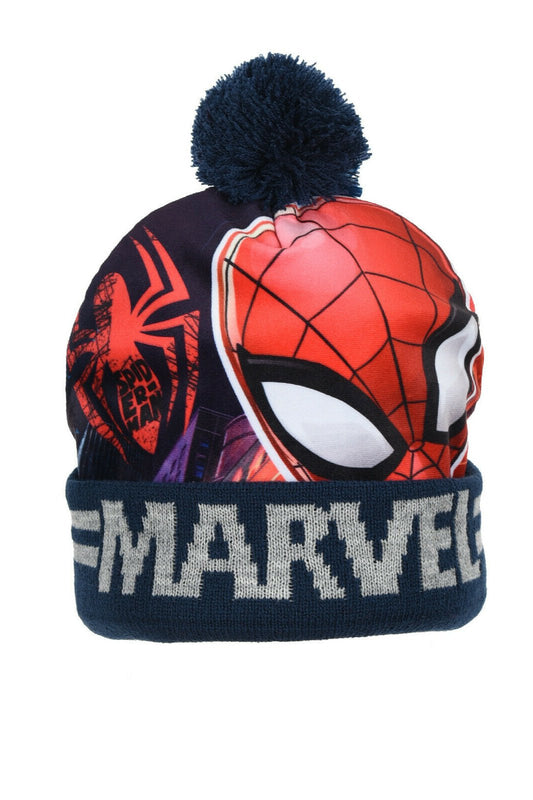 Spiderman Beanie Hat In Navy blue, Perfect For The Winter.