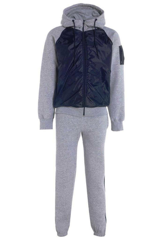 Men's Tracksuit In Silver Grey .