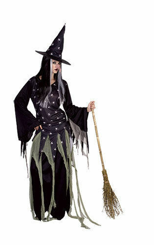 Ladies Witch In The Woods Hallwoeen Costume.