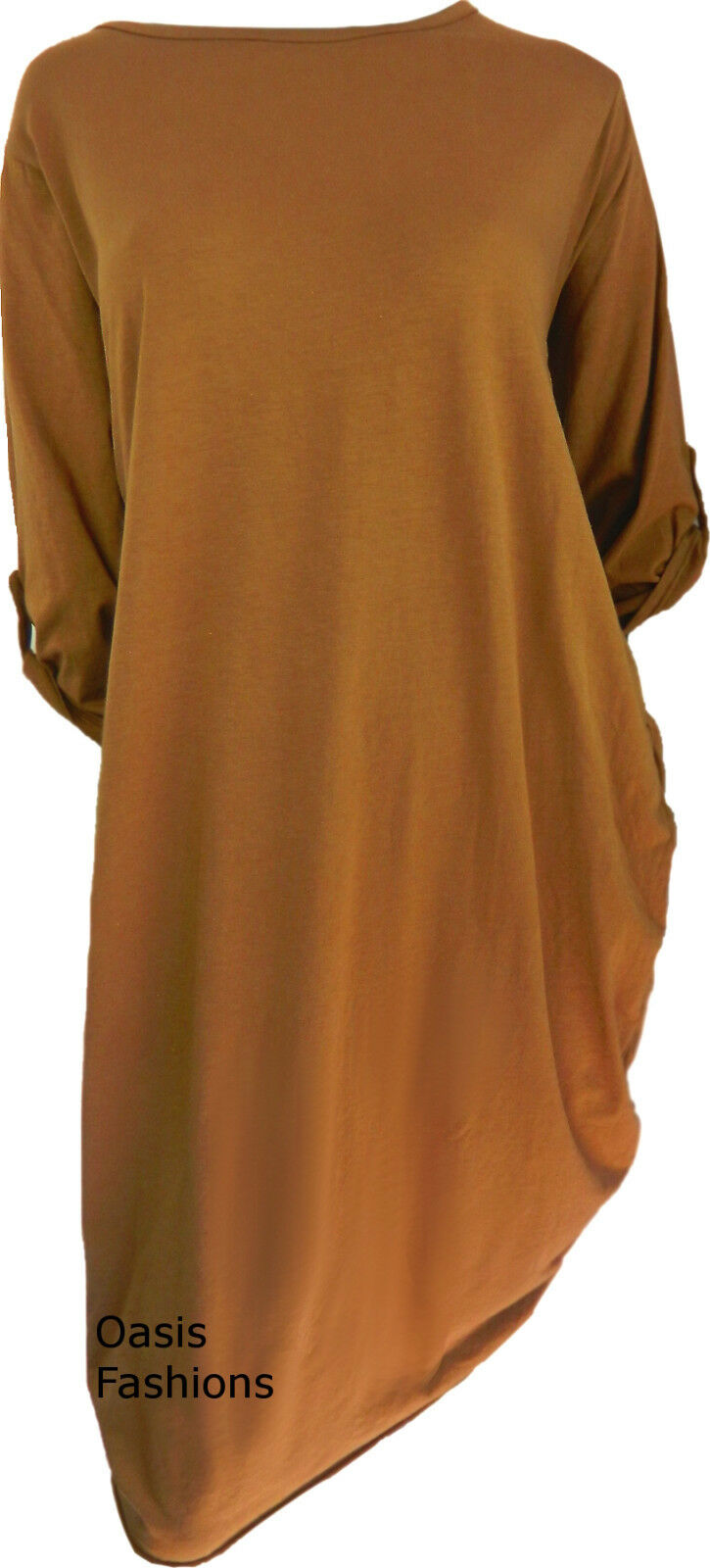 Italian Mocha Long Sleeve Tunic Dress.