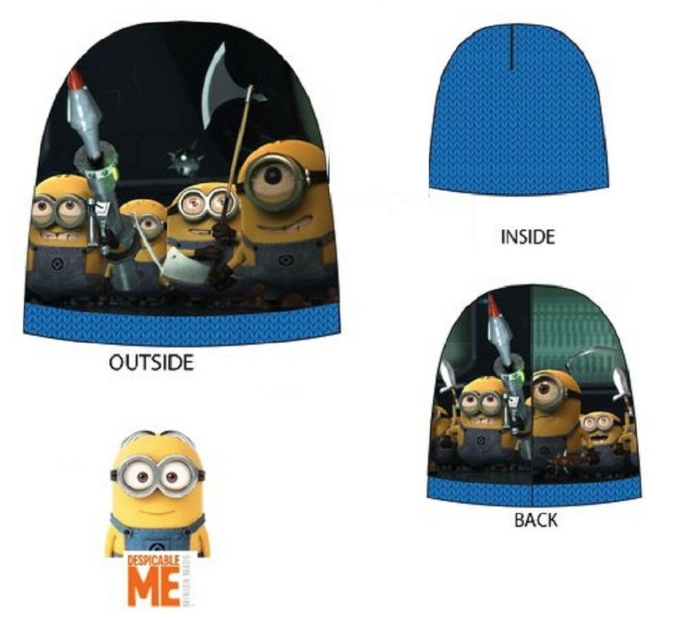 Minion Beanie Hat In Blue For Any Minion Lover, Ages 3-6 (52cm), 7-12 (54cm), 100% Polyester, Official Merchandise