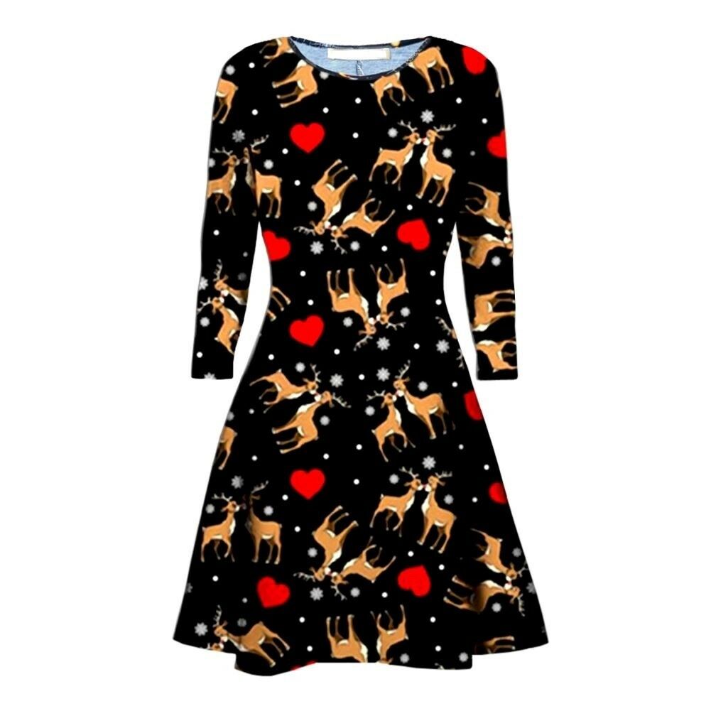 Kids Girls Christmas Swing Dresses