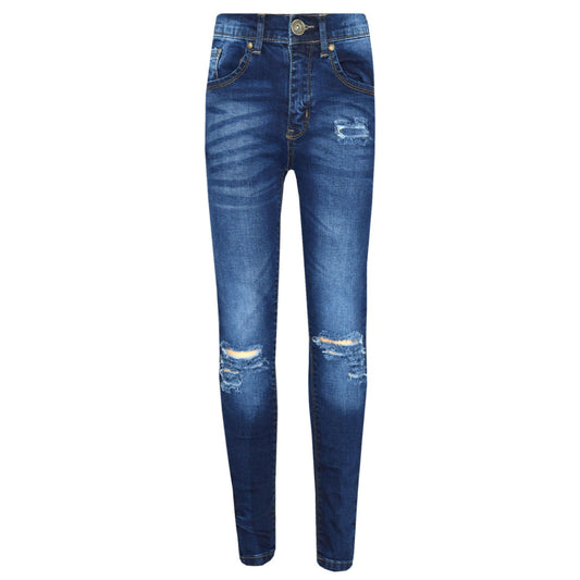 Stretch Denim Ripped Jeans