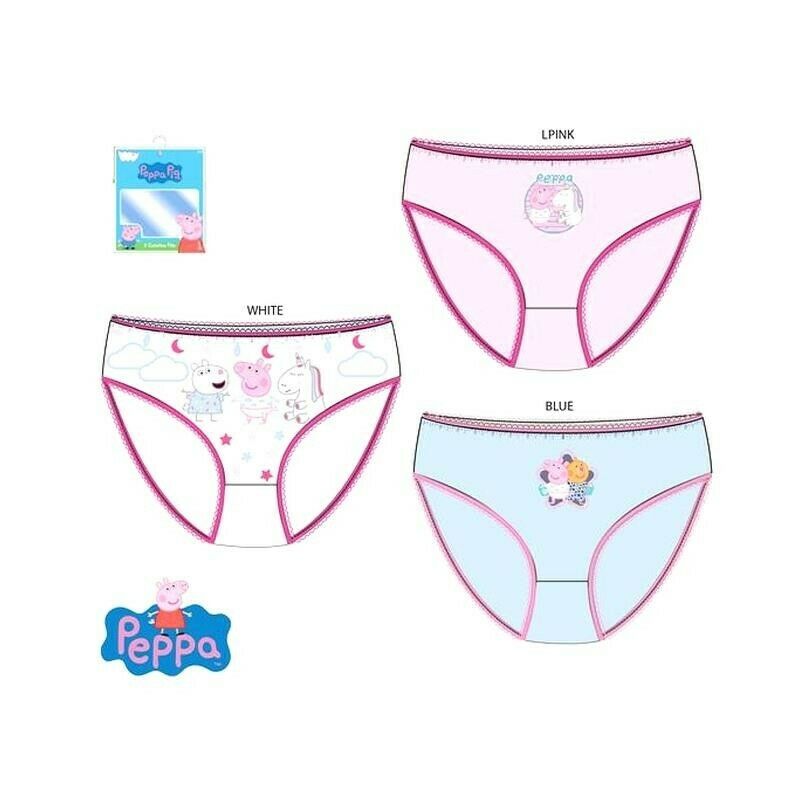 Peppa Pig 3 Brief Set Perfect for any Peppa Pig fan  Different designs in this set Ages 2-3, 4-5 100% Cotton Official Merchandise