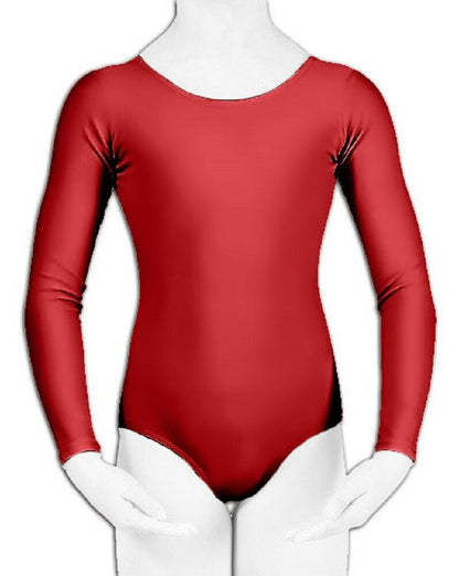 Red Long Sleeve Leotard 