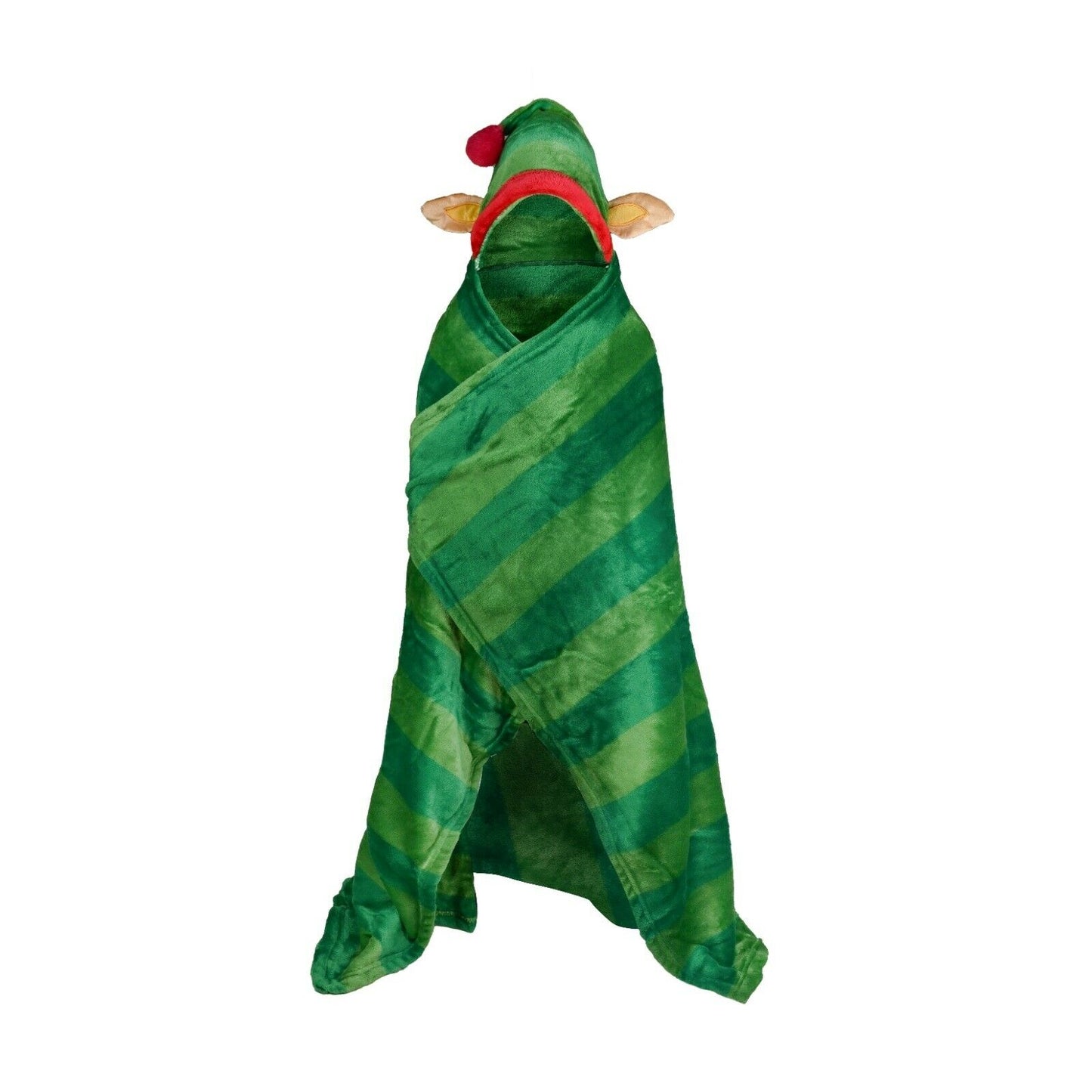 Children's Elf Novelty Hooded Fleece Blanket, These Are Super Soft And Perfect For The Festive Season As A Gifts, They Measure 110cm x140cm, 100% Polyester (Excludes Trimming)