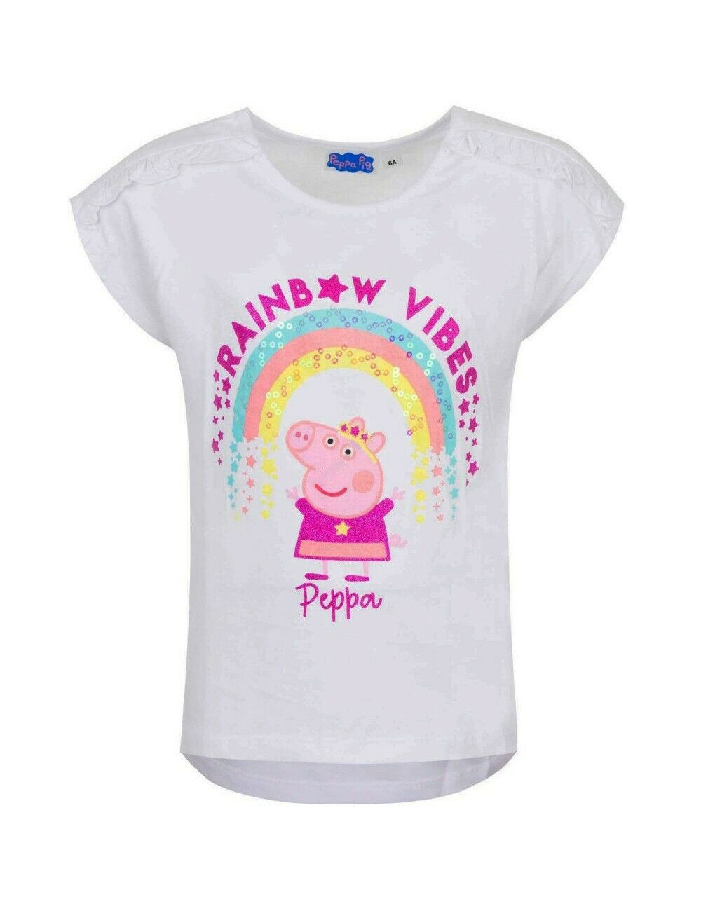 Peppa Pig Short Sleeve T-Shirts. Perfect For Any Peppa Pig Fan Available In White. Age 3 to 6 Available. This Is Official Merchandise