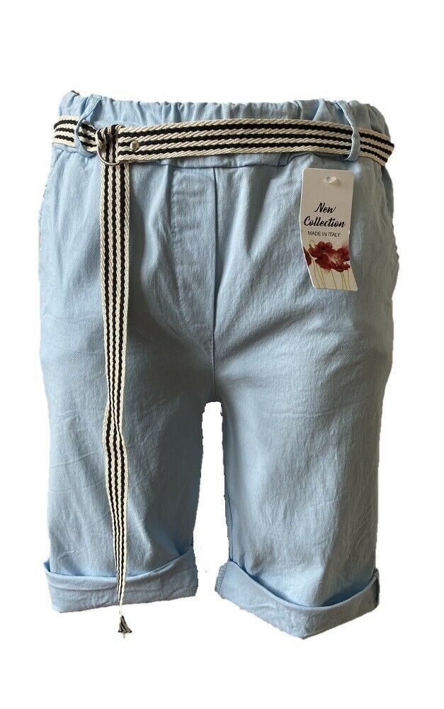 Italian Ladies Sky Blue Shorts.