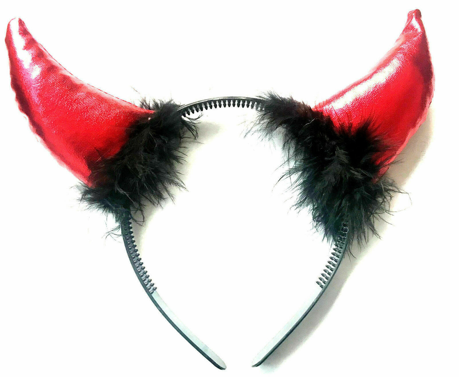 Halloween Red & Black Devil Horns.