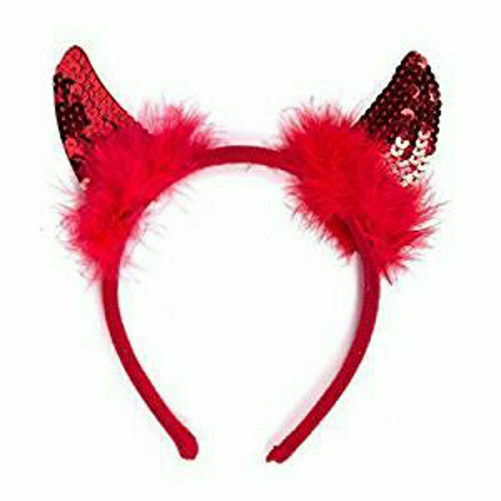 Halloween Red Devil Sequin Horns.