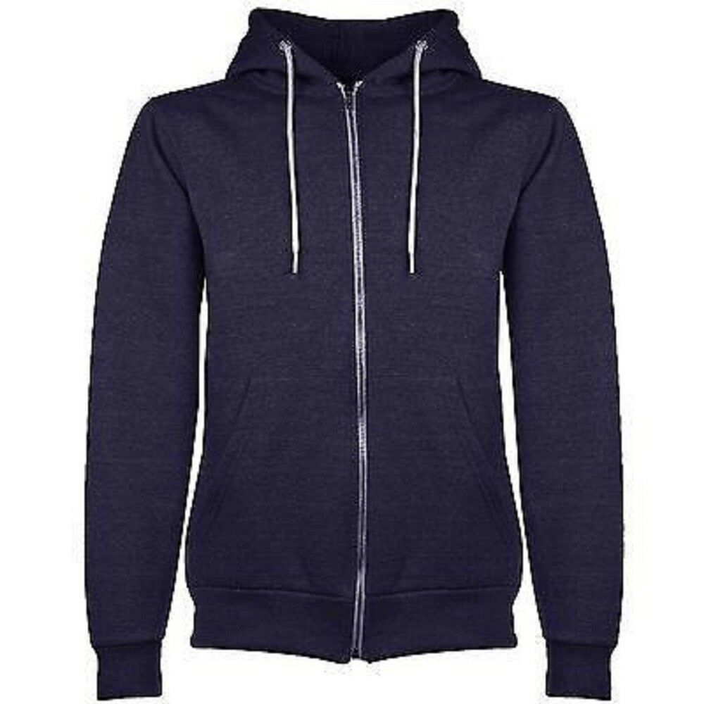 Many Navy Blue "American" Style Hoodie