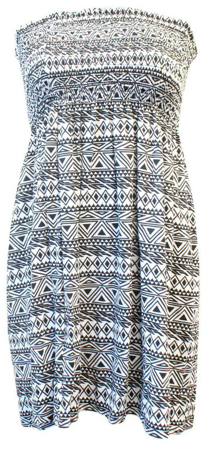Ladies Small Aztec Tribal Boob Tube Short Style Dress.