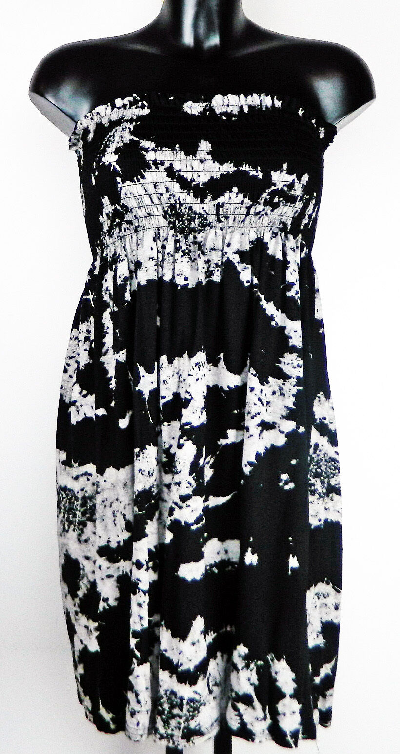 Ladies Tie Dye Boob Tube Short Style Dress.