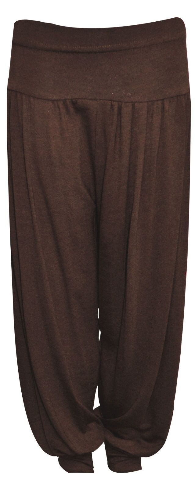 Children's Brown Harem Trousers.Ages 5-13. Perfect As Loungewear Or To Go Over Dance Leggings/ Gymnastic Leotards. They Have An Elasticated Waist And Cuffs For Comfort