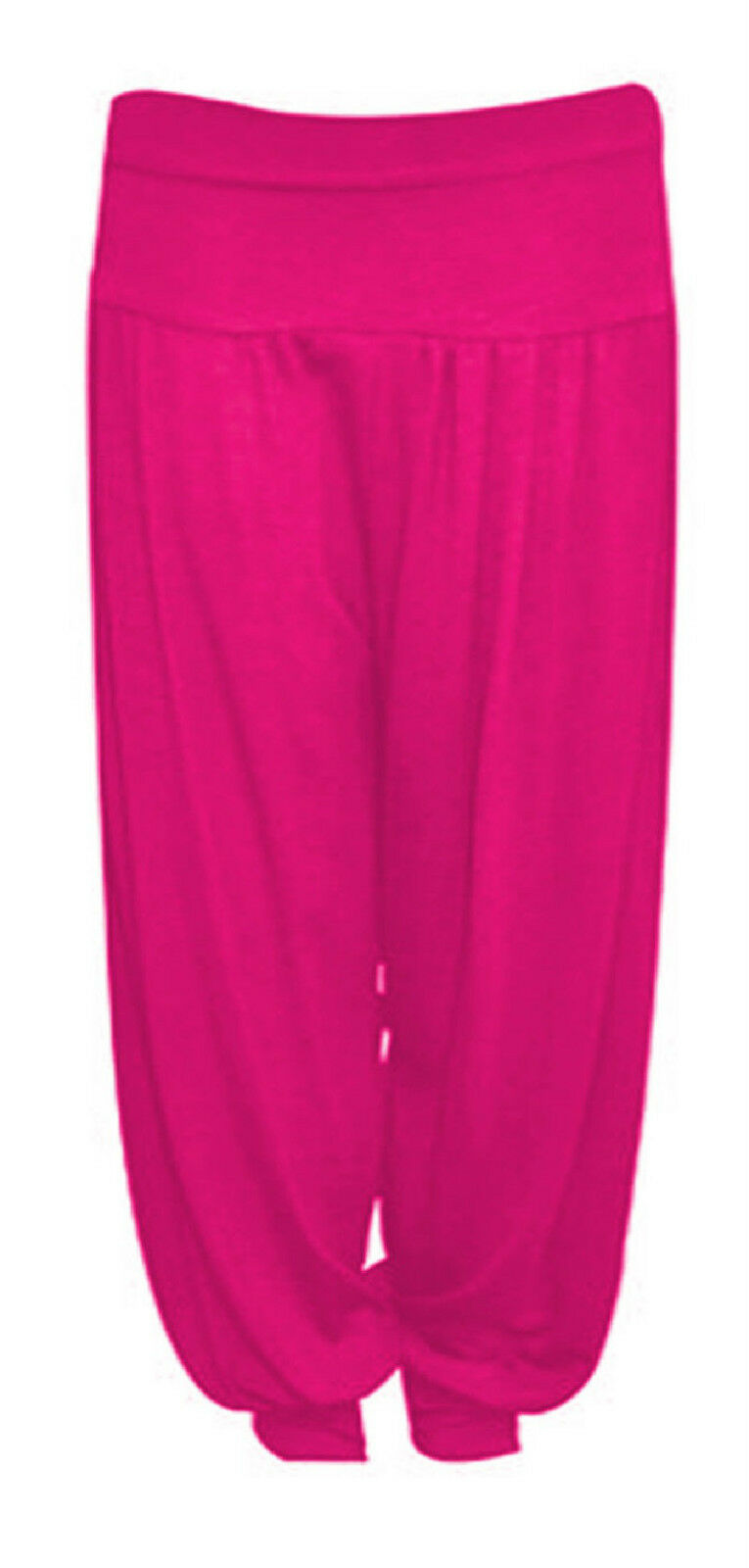 Children's Fuchsia Harem Trousers.Ages 5-13. Perfect As Loungewear Or To Go Over Dance Leggings/ Gymnastic Leotards. They Have An Elasticated Waist And Cuffs For Comfort