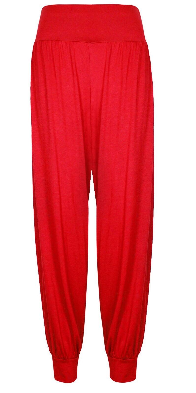 Children's Red Harem Trousers.Ages 5-13. Perfect As Loungewear Or To Go Over Dance Leggings/ Gymnastic Leotards. They Have An Elasticated Waist And Cuffs For Comfort