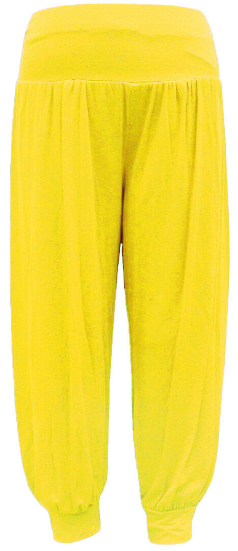 Children's Yellow Harem Trousers.Ages 5-13. Perfect As Loungewear Or To Go Over Dance Leggings/ Gymnastic Leotards. They Have An Elasticated Waist And Cuffs For Comfort