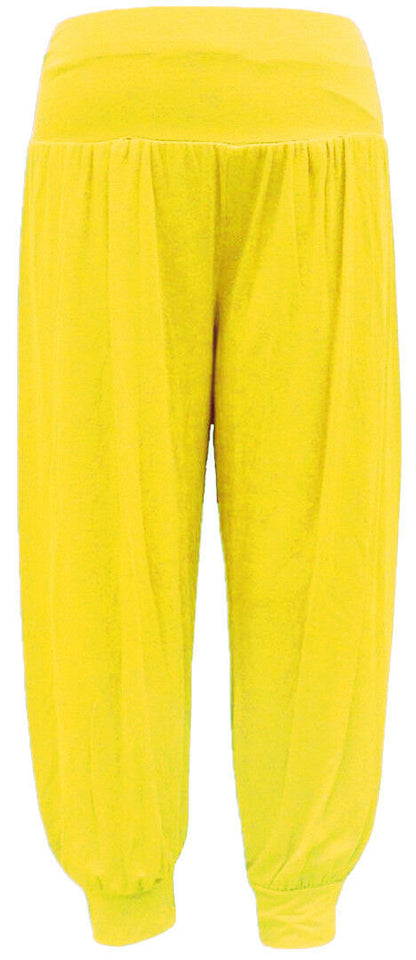 Children's Yellow Harem Trousers.Ages 5-13. Perfect As Loungewear Or To Go Over Dance Leggings/ Gymnastic Leotards. They Have An Elasticated Waist And Cuffs For Comfort