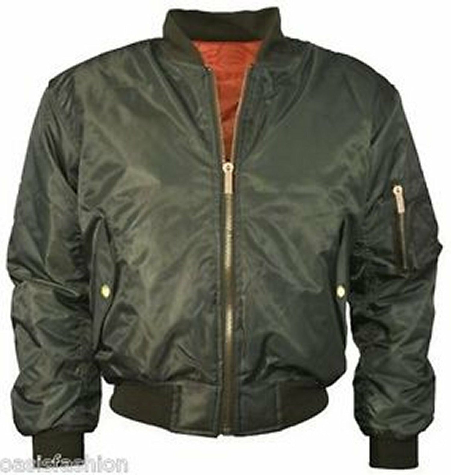 Ladies Khaki Bomber Jacket.