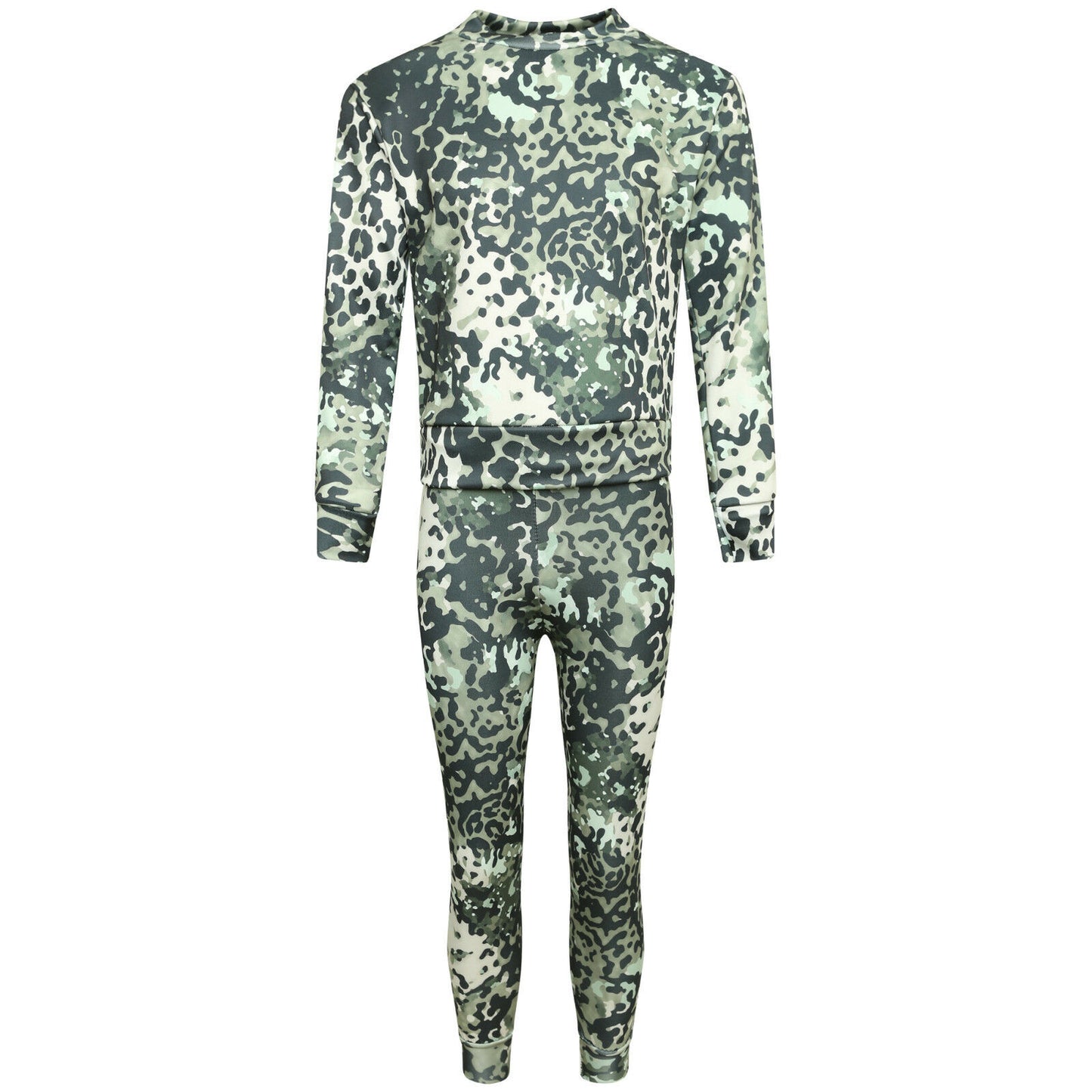 Children's Leopard Print Camo Loungewear Set.
