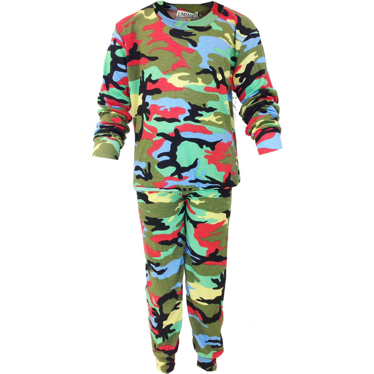 Children's Multi Colour Camo Loungewear Set.