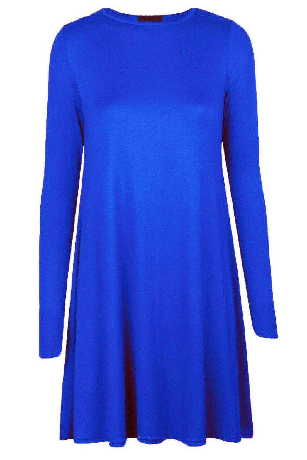Ladies Long Sleeve Royal Blue Swing Dress.