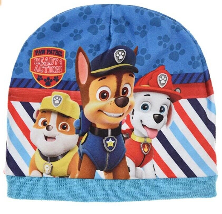 Children's Paw Patrol Blue Beanie Hat, Ages 2 To 10, Official Merchandise