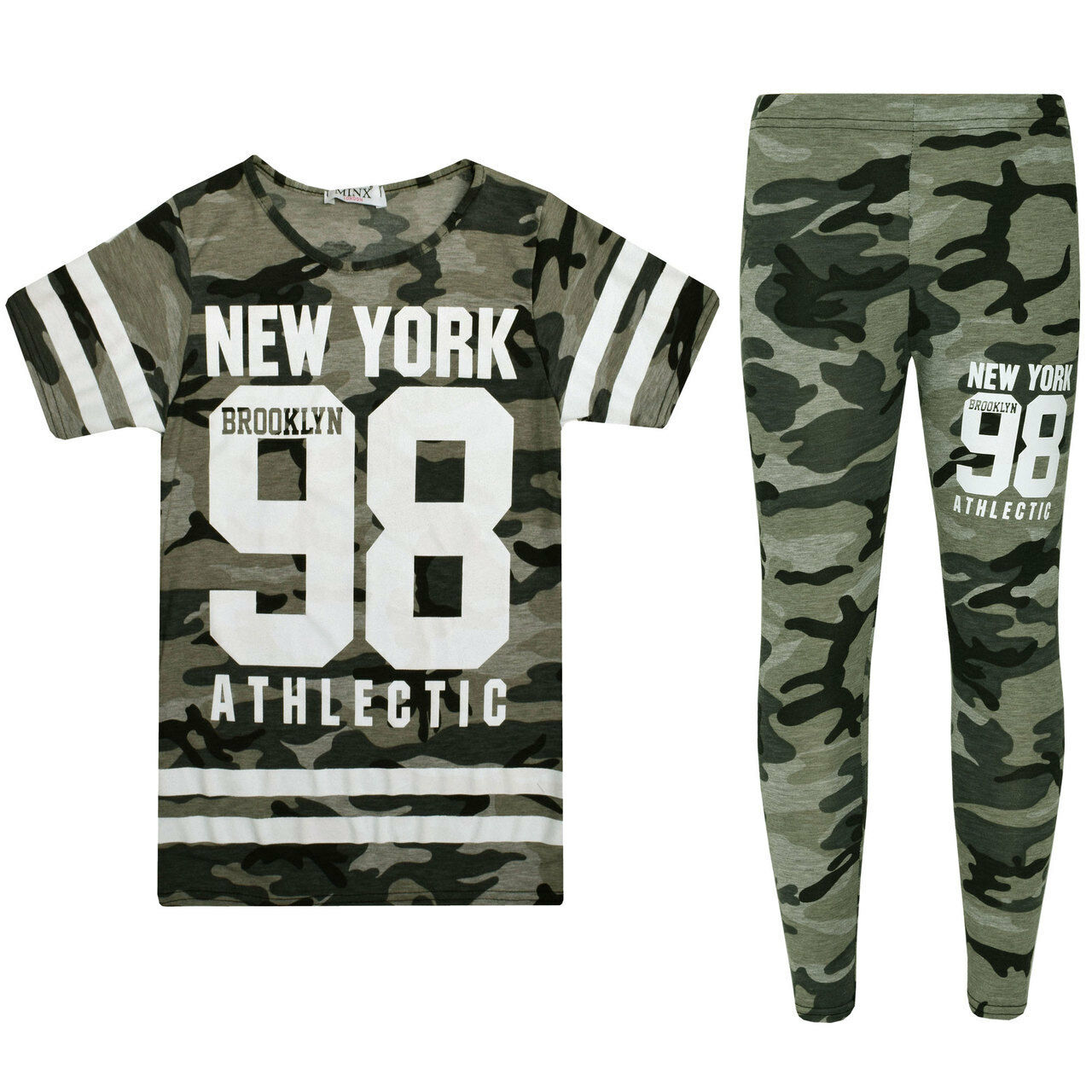New York 98 Athletic Top and Leggings Sets
