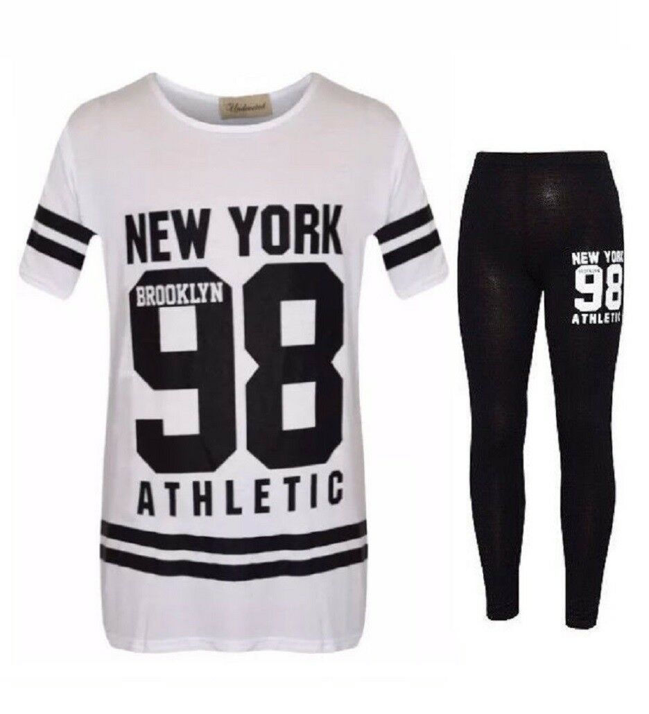 New York 98 Athletic Top and Leggings Sets