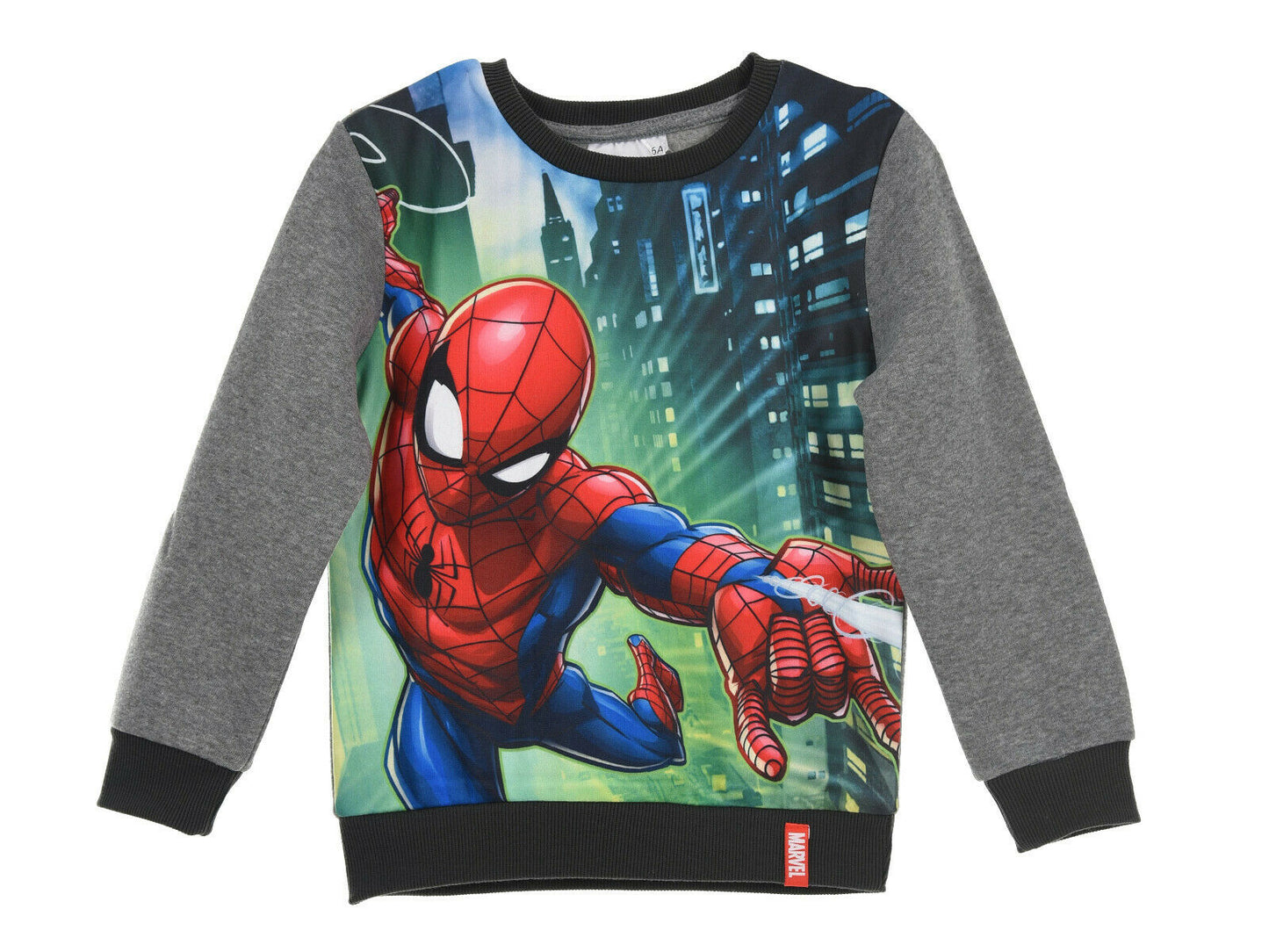 Spiderman Sweat shirt, Perfect For Any Spiderman Lover, Grey Design, Ages 3 & 8 65% Polyester & 35% Cotton Official Merchandise