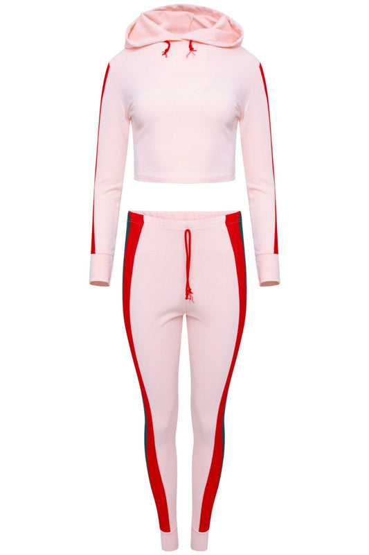 Ladies Loungewear Set In Salmon.