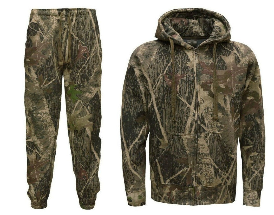 Men's Camouflage Tracksuits. Perfect For Fishing Or Activity Days. Sizes 2 X-Large To 5 X-Large Available (Design Might Vary From Photo Shown).